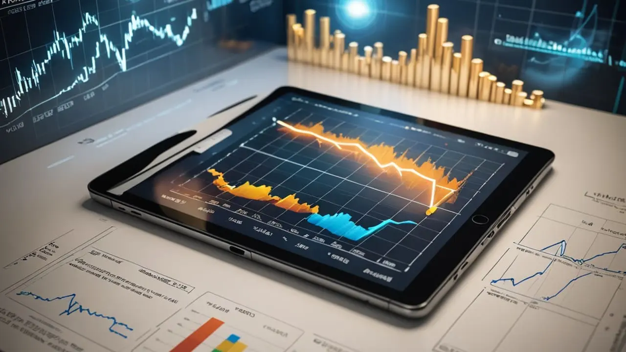 Analyse de données financières sur iPad et documents papier dans le cadre d’un investissement en capital-investissement