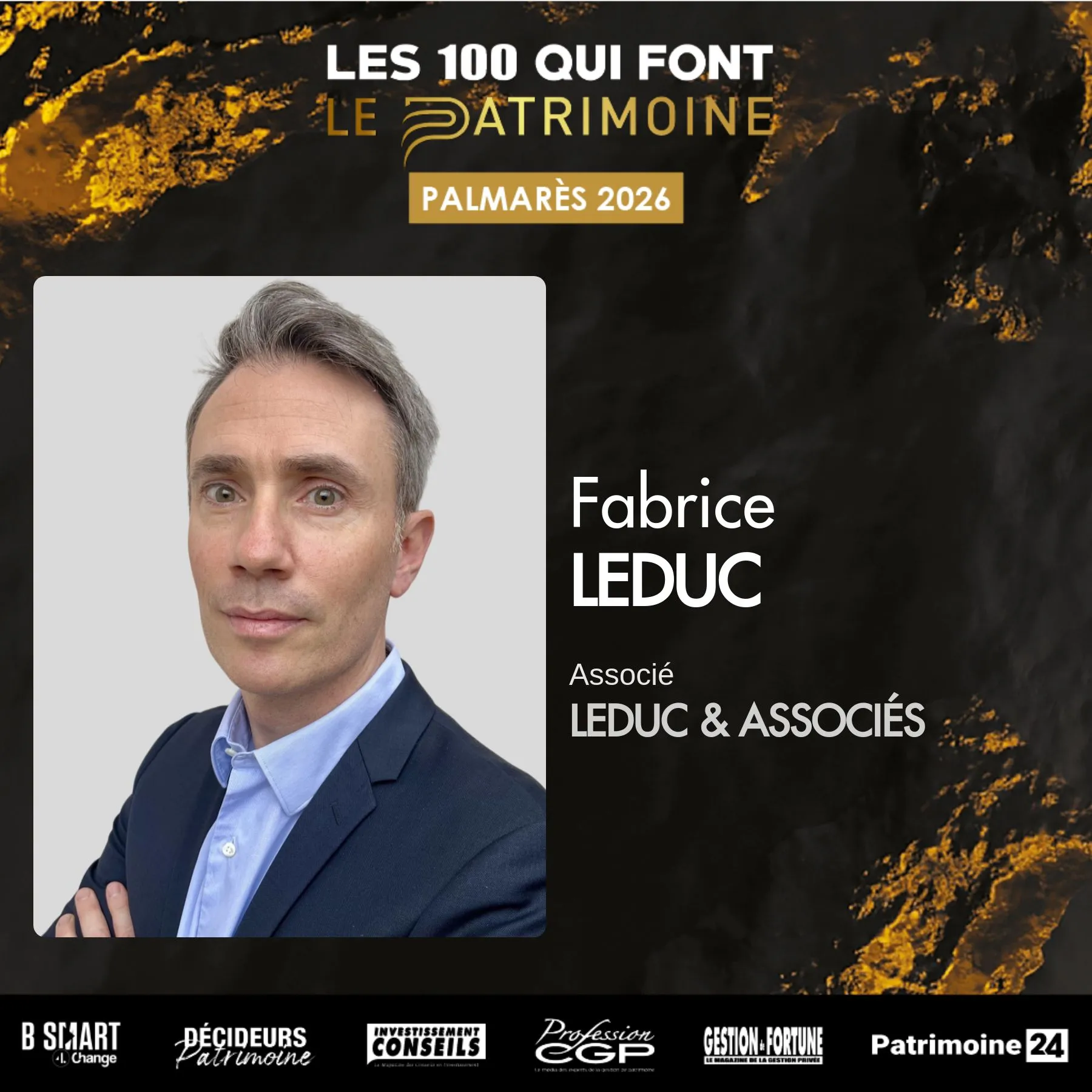 Fabrice Leduc distingué dans le palmarès 100 qui font le patrimoine 2026 – Leduc & Associés